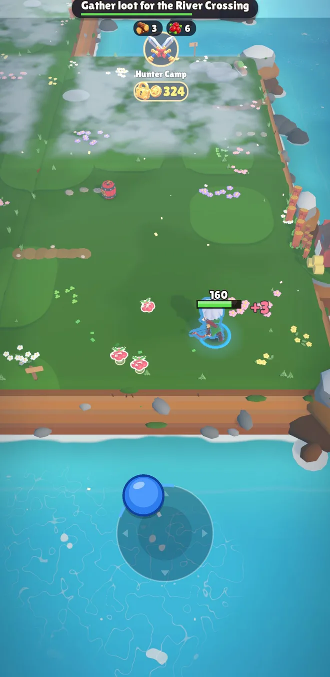 Lootero gameplay screenshot: open the island one tile at a time